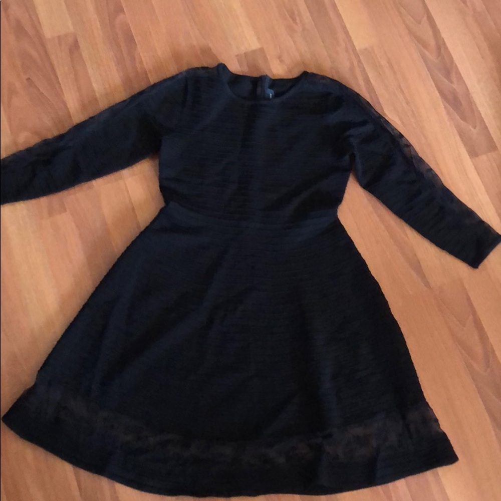 French Connection Black Dress with Lace